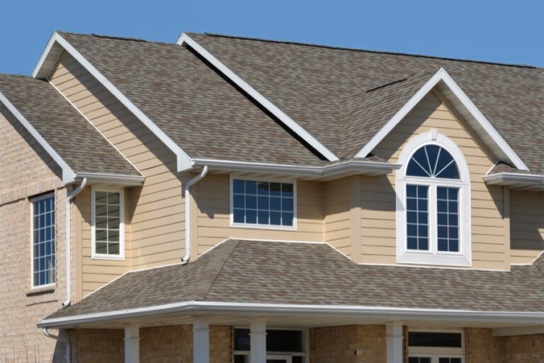 Completed home with new gutters